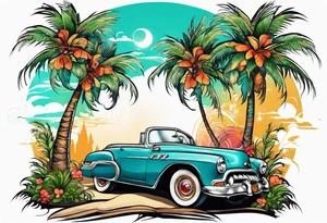 disney palm tree tattoo idea