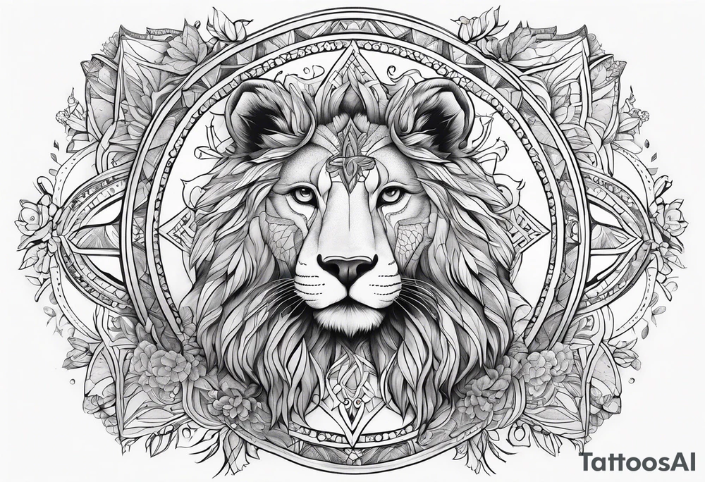 Animal cute , celestial, cross, tattoo idea