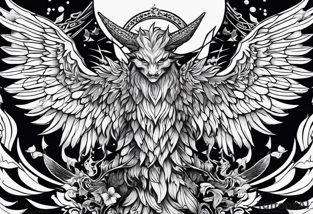 devil wing tattoo idea