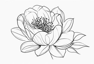 floral and elegant. outline. one line tattoo idea