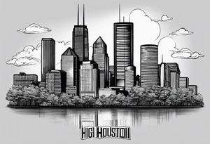 City of Houston Skyline tattoo idea