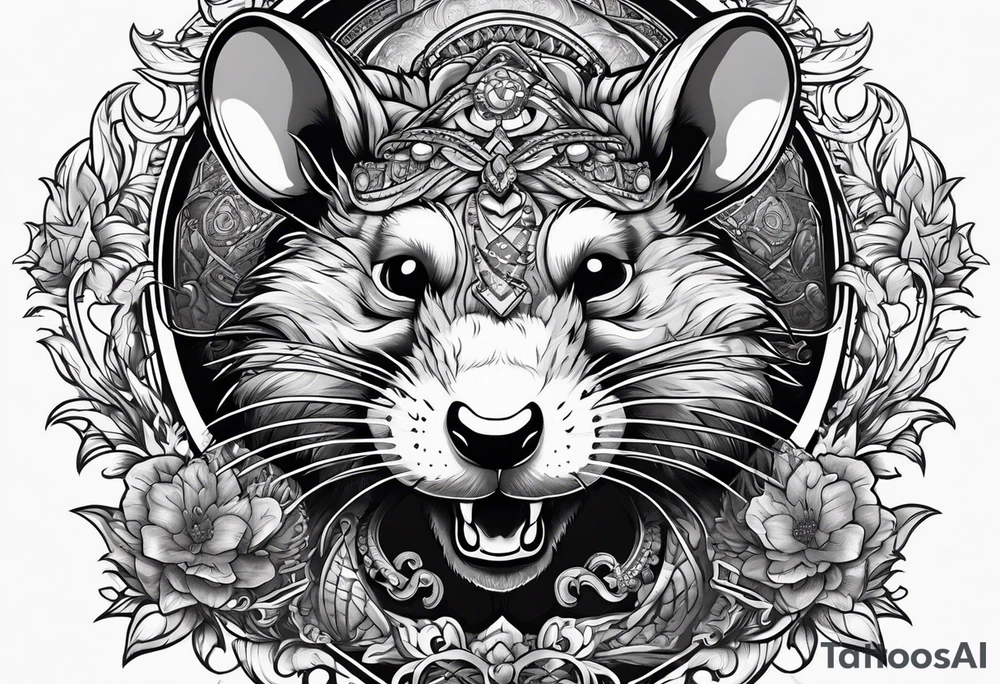 Crazy rat Druid tattoo idea