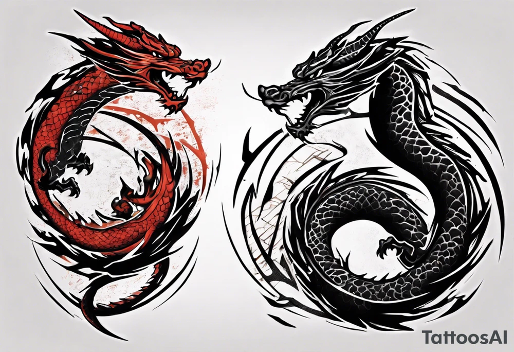 Powerful tattoo writing Jiu-Jitsu with Strong shadows and lines and dragon around for arm tattoo tattoo idea