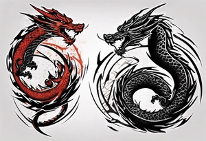 Powerful tattoo writing Jiu-Jitsu with Strong shadows and lines and dragon around for arm tattoo tattoo idea