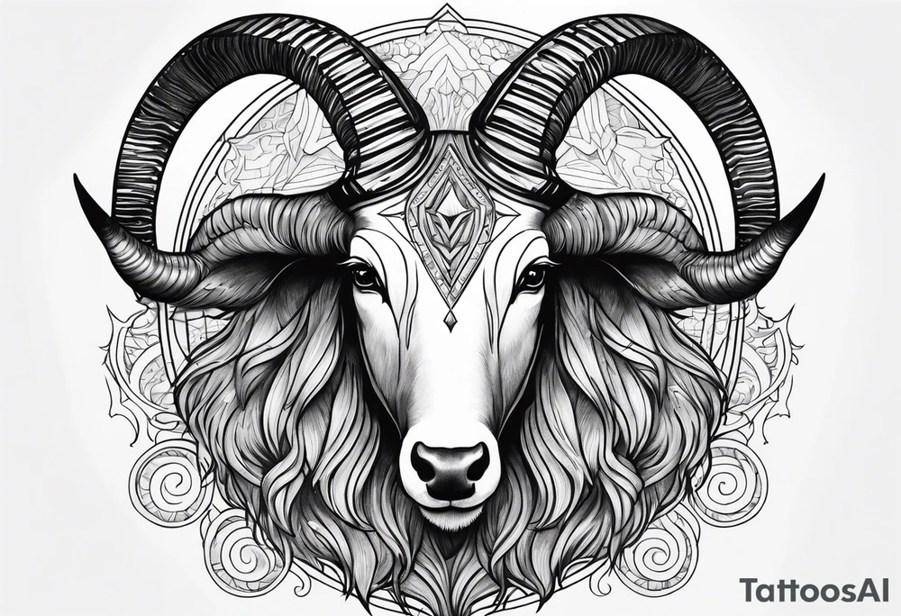 Fineline Capricorn tattoo idea