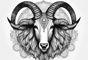 Fineline Capricorn tattoo idea