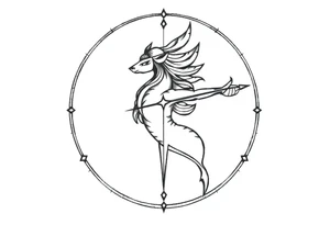 I want a small tattoo with a Sagittarius sign but incorporate Lillie's into it and give it a Japaneese feel tattoo idea