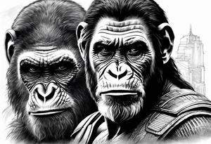 the movie planet of the apes tattoo idea