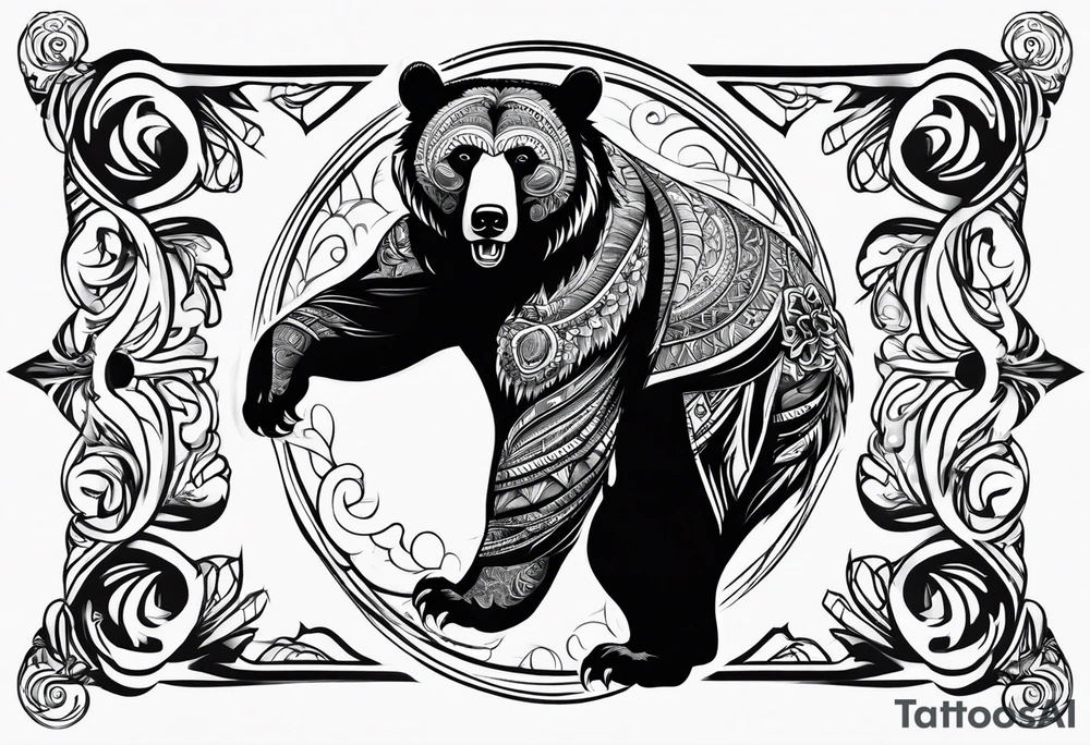 Dancing bear tattoo idea