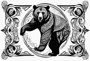 Dancing bear tattoo idea