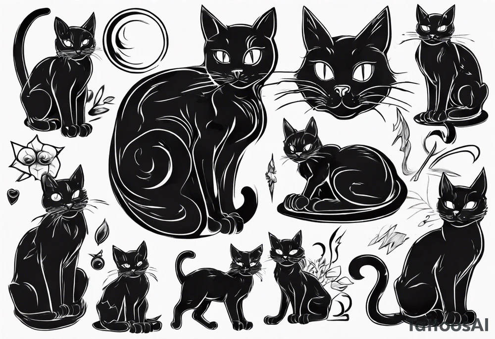 black cat
t tattoo idea