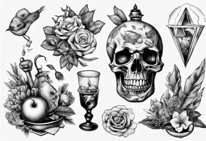 Still life scene tattoo idea
