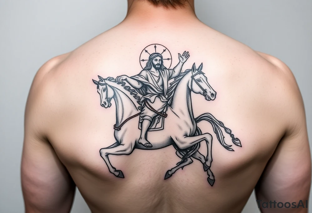 jesus rider on the white horse tattoo idea