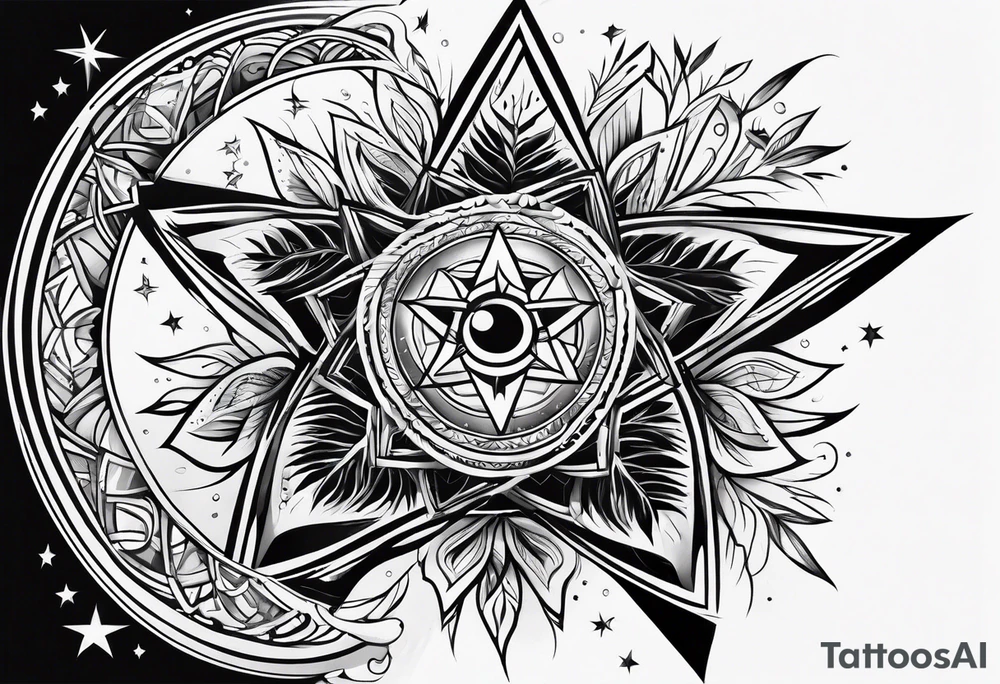 spiritual star tattoo idea