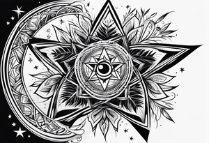 spiritual star tattoo idea