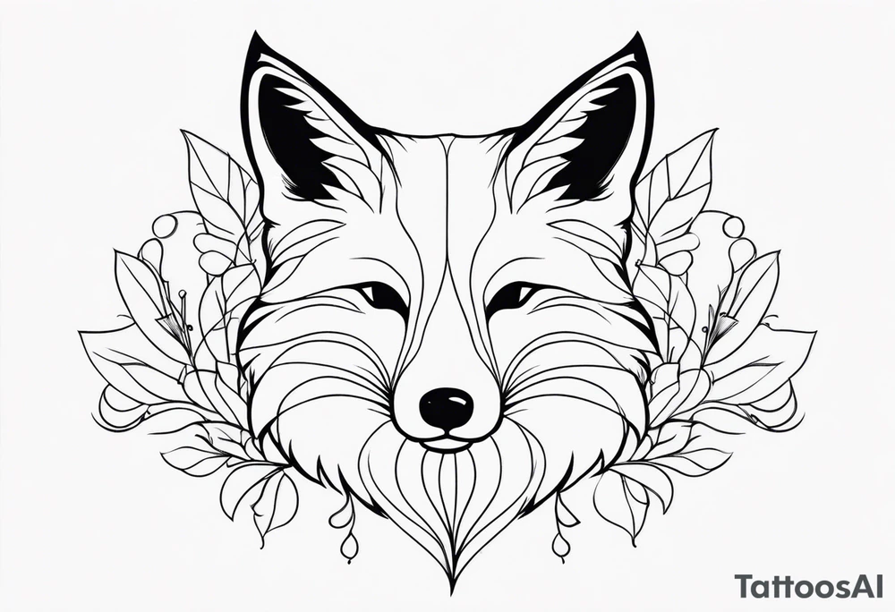 Whimsical Fox tattoo idea