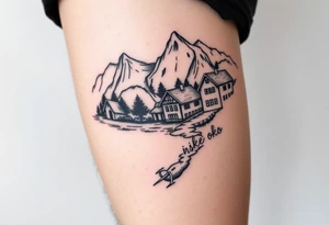 Polish tourist area called morske oko tattoo idea