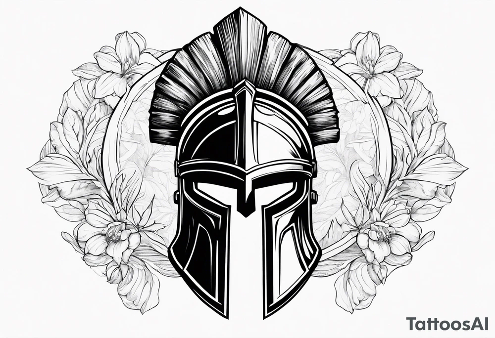 Spartan helmet tattoo idea