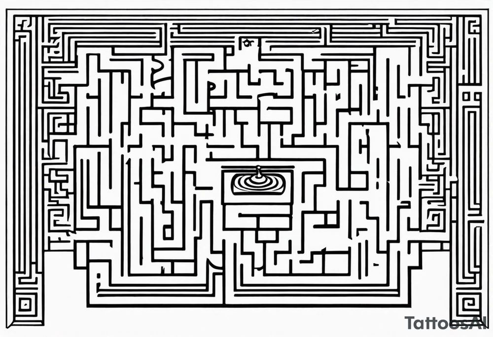 Maze Mirror Bell tattoo idea