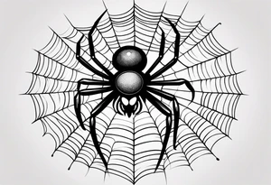 Minimalism Spider, top view, eye for spider tattoo idea