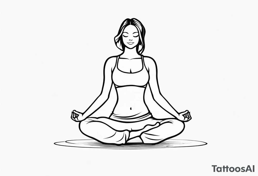 standing yoga pose tattoo idea