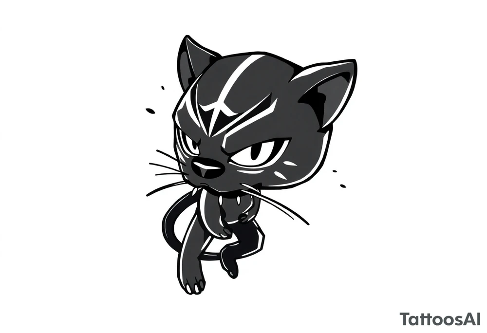 Black panther marvel tattoo idea