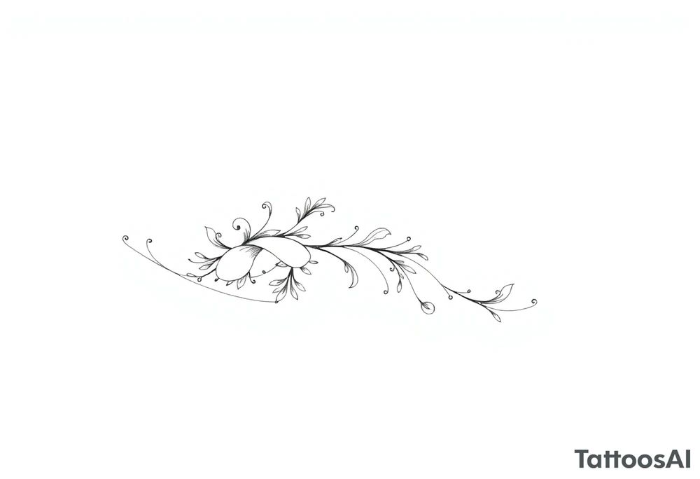 Лилии и размытые линии tattoo idea