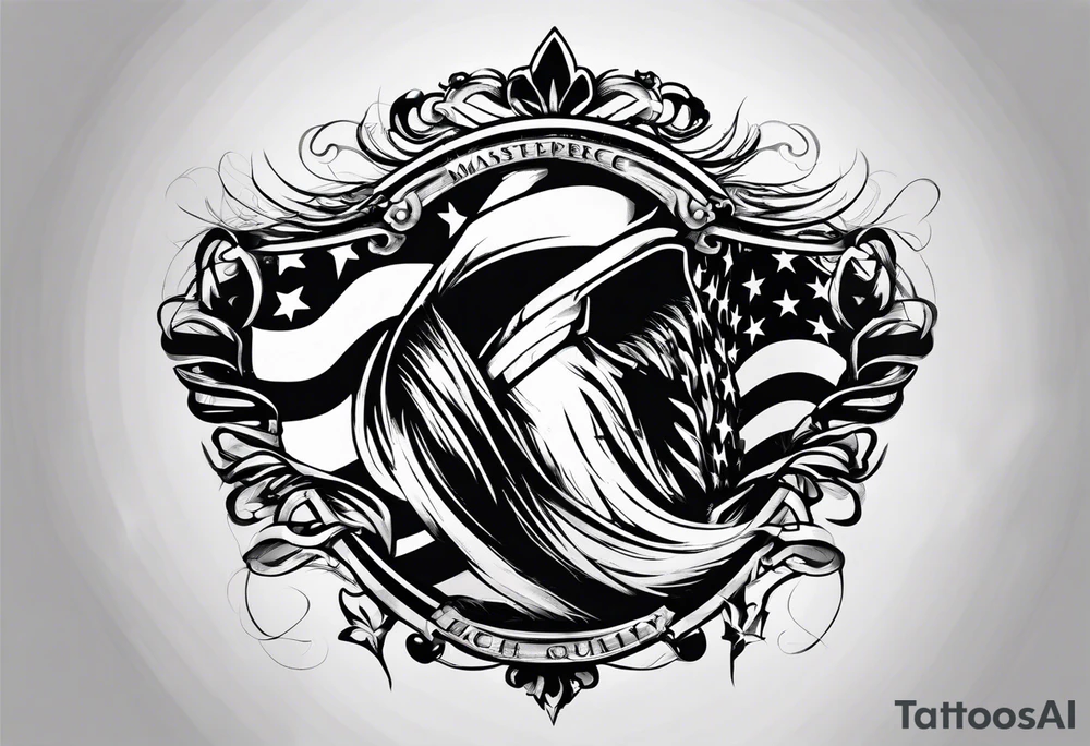independence, freedom, courage, american, loyal, flag tattoo idea