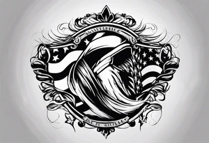 independence, freedom, courage, american, loyal, flag tattoo idea