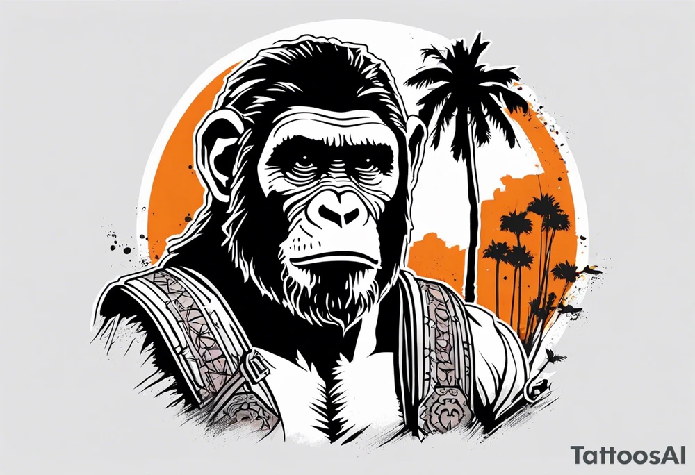 Caeser from the movie planet of the apes tattoo idea
