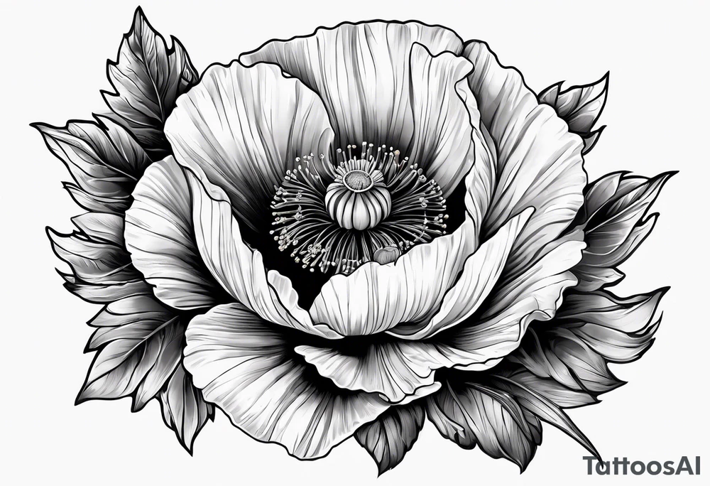 Poppy flower tattoo idea