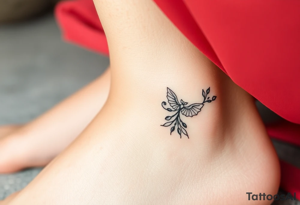 Anklet and charm Diane tattoo idea