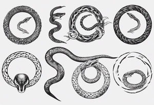 ouroboros snake cyber sigillism tattoo idea