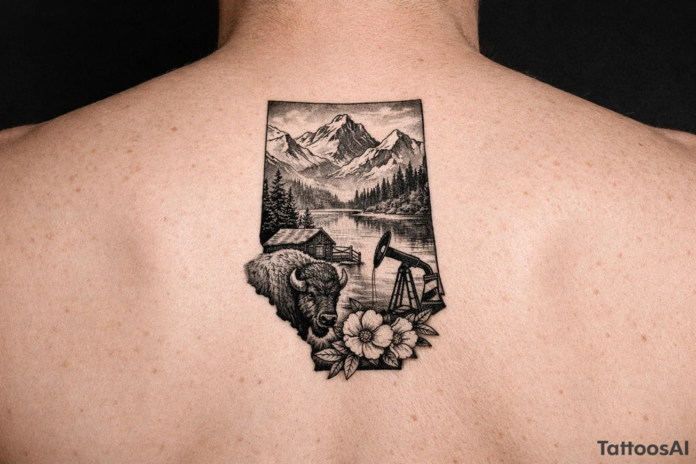 alberta canada themed tattoo idea
