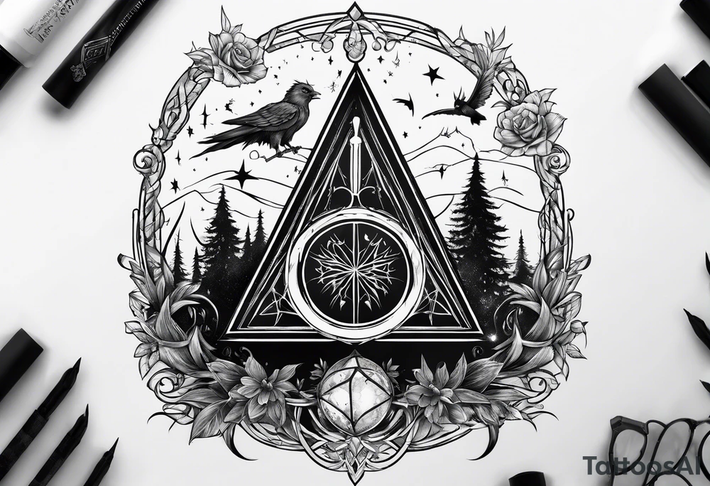 Harry Potter deathly hollows tattoo idea