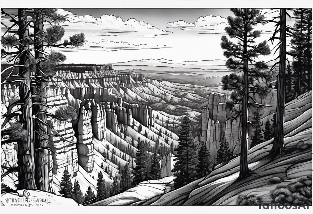 Bryce canyon national park, forearm tattoo idea