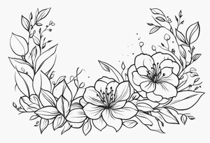 vines of flowers and leaves tattoo idea