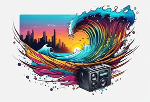 sound wave tattoo idea