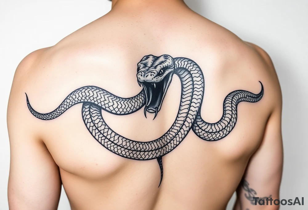 Scary snake tattoo idea