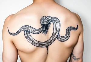 Scary snake tattoo idea