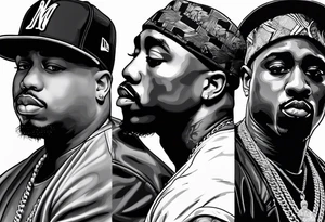 2pac and Notorious B.I.G. tattoo idea
