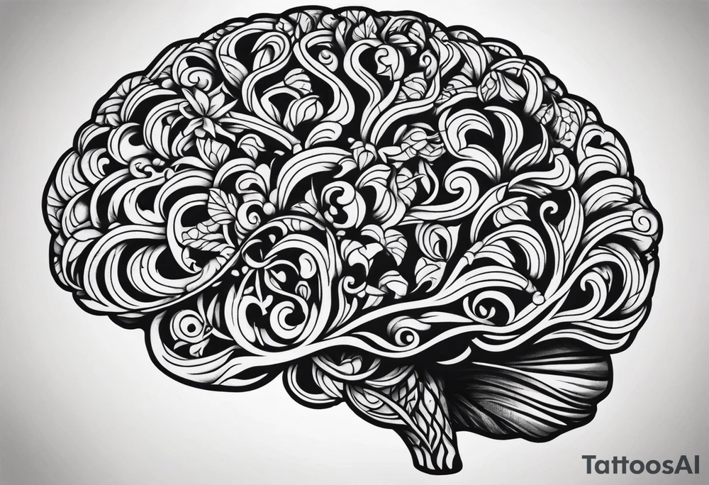 Tattoo going through brain tattoo idea