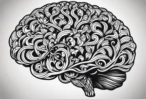 Tattoo going through brain tattoo idea