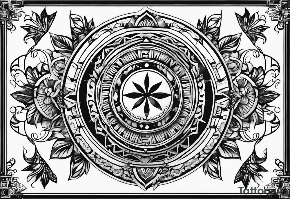 Sol e lua tattoo idea