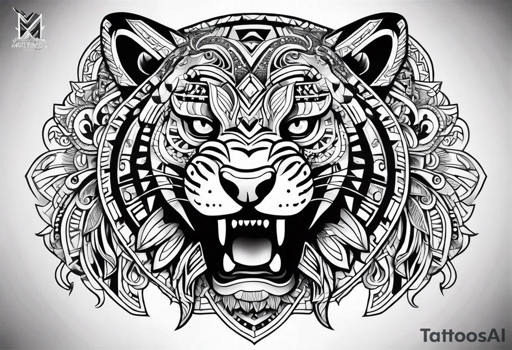 Aztec jaguar tattoo idea