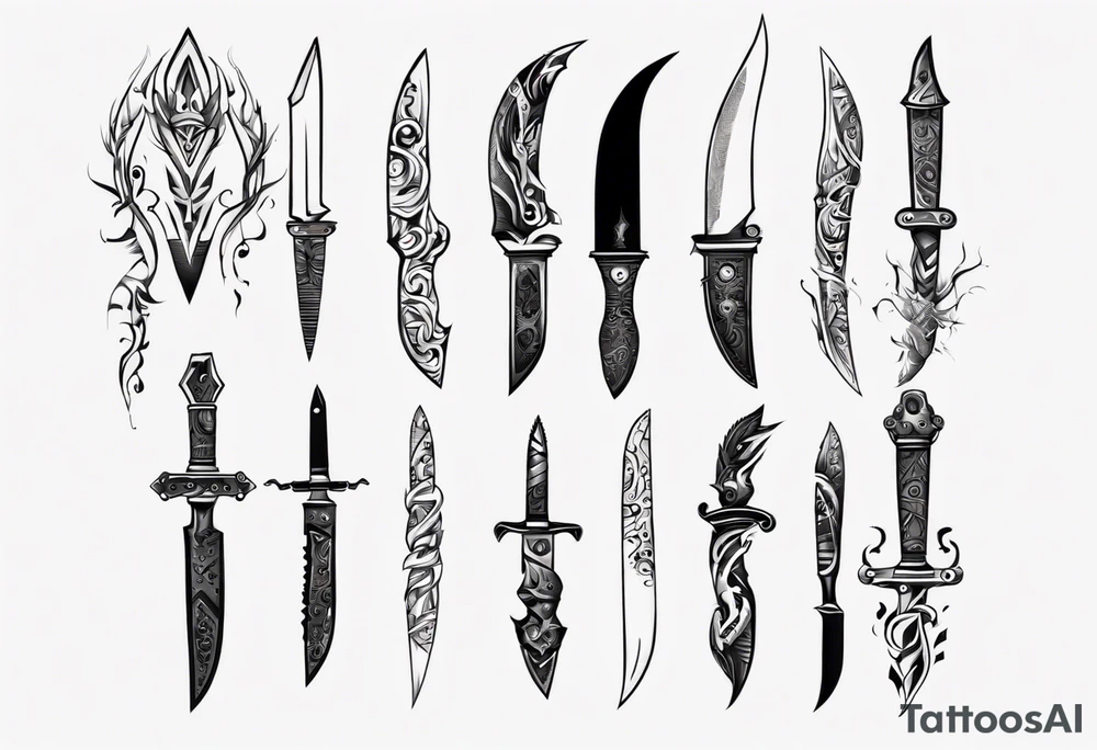 knife tattoo idea