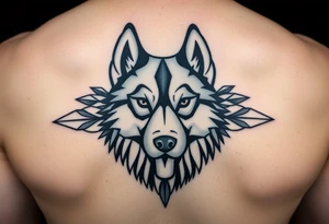 Majestic Siberian husky tattoo idea