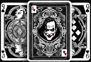 The playing cards 2, 3, and the joker with a prison shank tattoo idea