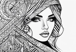 Geometric pattern tattoo idea