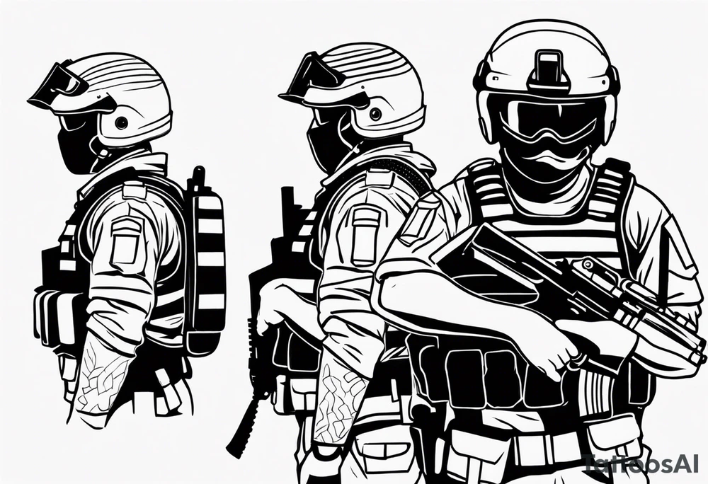 Army police soldier tattoo idea